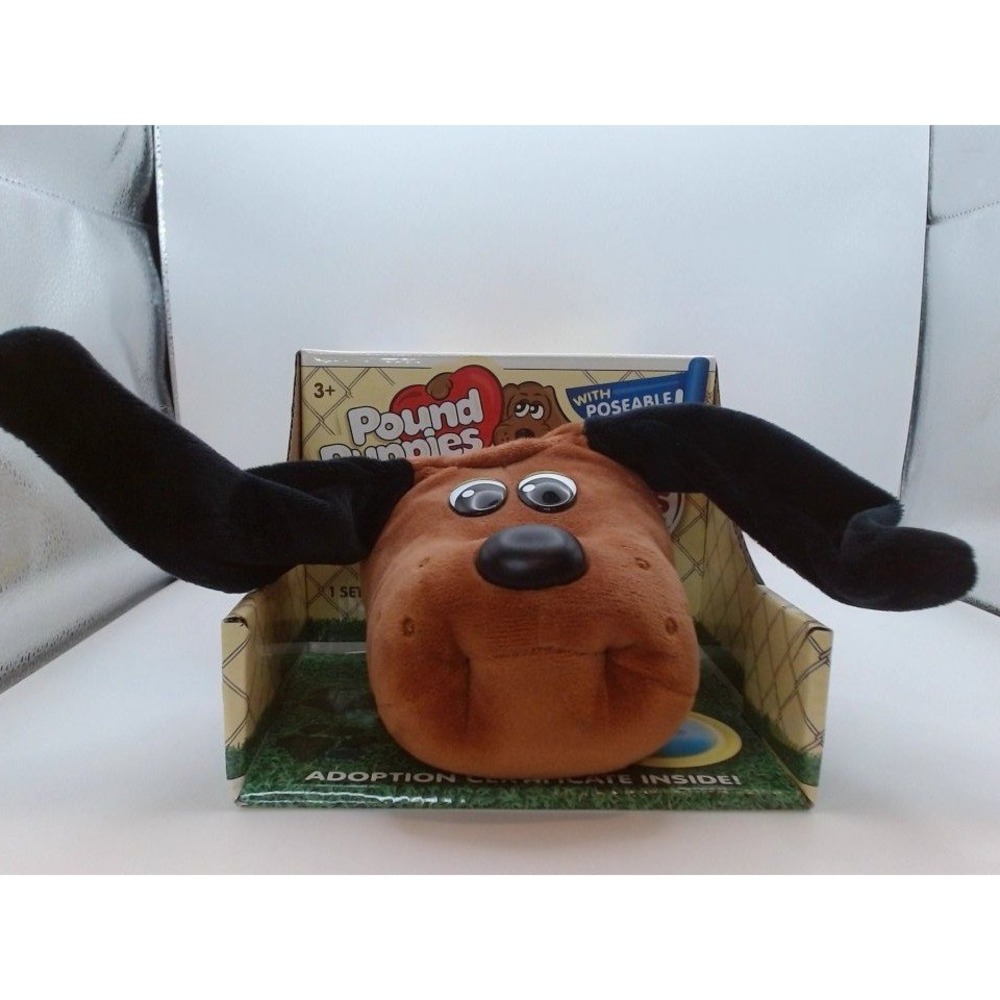 Pound Puppies Classic Plush Reddish Brown with Black Spots, BRAND NEW IN BOX